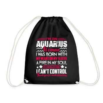 Aquarius I'm An Aquarius Woman - Drawstring Bag - black - Front