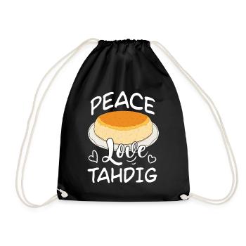 Thadig Food Lover Geschenke - Turnbeutel - Schwarz - Vorne