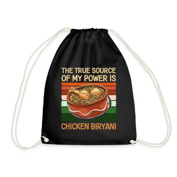 Foodies indiens, Biryani, Amoureux, - Sac de sport léger - noir - Devant