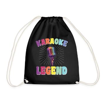 Un chanteur de karaoké dit une légende du karaoké rétro - Sac de sport léger - noir - Devant