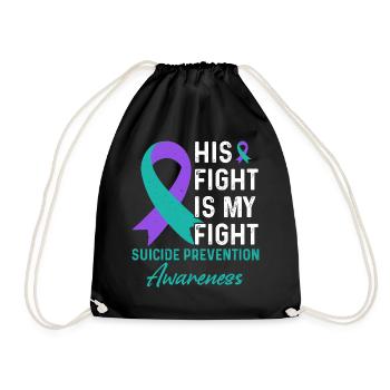 Suicide Prenvention Awareness Suizidprävention - Drawstring Bag - black - Front