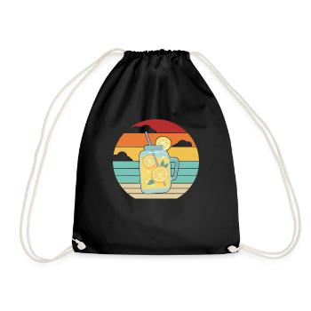 Retro Lemonade Seller Lemonade Lovers - Drawstring Bag - black - Front
