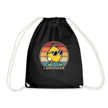 Retro Lemonade Lemonade Seller Lemonade - Drawstring Bag - black - Front