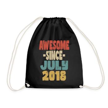 2018 Juillet Anniversaire Rétro - Sac de sport léger - noir - Devant