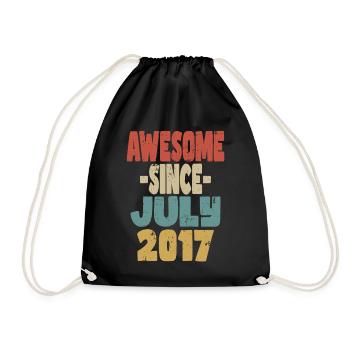 2017 Juillet Anniversaire Rétro - Sac de sport léger - noir - Devant