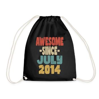 2014 Juillet Anniversaire Rétro - Sac de sport léger - noir - Devant