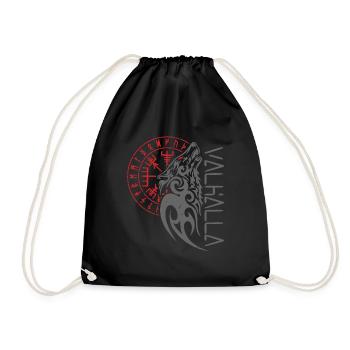 Valhalla Wolf Odin Compass - Turnbeutel - Schwarz - Vorne