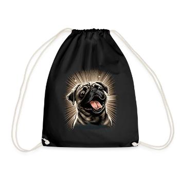 Cute Pug Dog Breed Pet Lover - Turnbeutel - Schwarz - Vorne