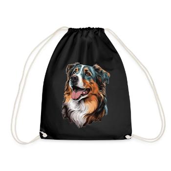 Mignon Aussie Australian Berger Chien Race Pet Love - Sac de sport léger - noir - Devant