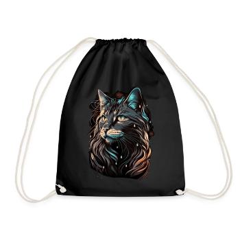 Mignon Maine Coon Cat Race Animal Lover - Sac de sport léger - noir - Devant