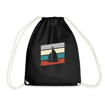 Rétro de la voile - Sac de sport léger - noir - Devant