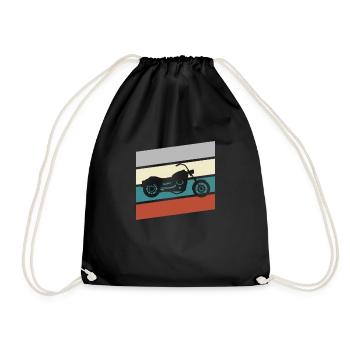 Moto rétro - Sac de sport léger - noir - Devant