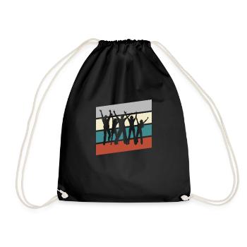 Dancing Retro - Drawstring Bag - black - Front