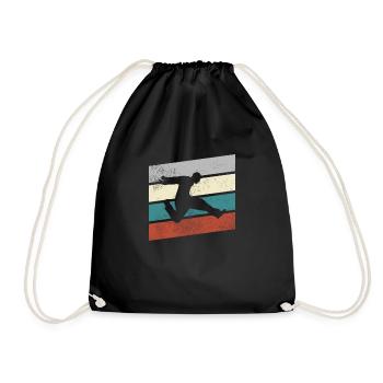 Parkour Retro - Drawstring Bag - black - Front