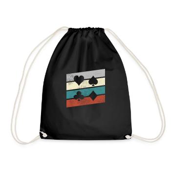 Poker Rétro - Sac de sport léger - noir - Devant