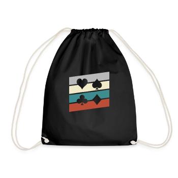 Poker Rétro - Sac de sport léger - noir - Devant