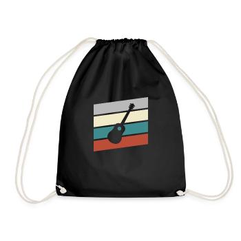 Guitar Retro - Drawstring Bag - black - Front