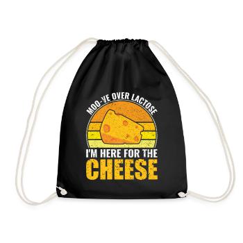 Moo-ve sur le lactose - Je suis ici pour le fromage - - Sac de sport léger - noir - Devant