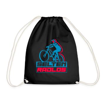 Coole Fahrrad und Mountainbike Geschenke MTB - Turnbeutel - Schwarz - Vorne