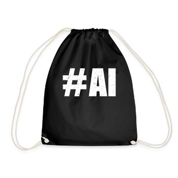#AI - AI Artificial Intelligence - Turnbeutel - Schwarz - Vorne