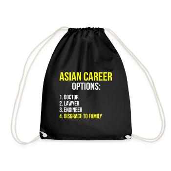 Options de carrière asiatiques Étudiant drôle de tigre parenting - Sac de sport léger - noir - Devant
