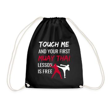 Lustiges Muay Thai - Muay Thai Sensei Dojo - Turnbeutel - Schwarz - Vorne