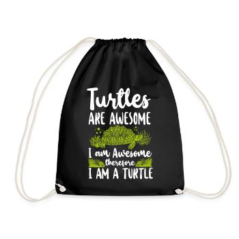 Tortue de mer tortues tortues sont - Sac de sport léger - noir - Devant
