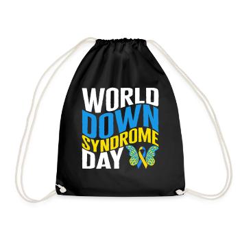 Chemise de la Journée mondiale du syndrome de Down, Butterfly Down - Sac de sport léger - noir - Devant