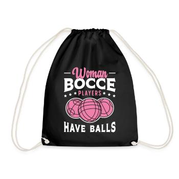 Bocce Ball Femmes Les joueurs de pétanque ont des balles Boule - Sac de sport léger - noir - Devant