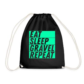 Manger Dormir Gravel Répéter Gravel Vélo Cycliste - Sac de sport léger - noir - Devant