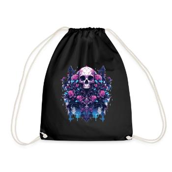 Crâne Crâne Crânes Crâne Squelette - Sac de sport léger - noir - Devant