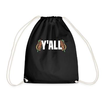 Farmer Farmer Grain Farmer Farm Country Egg Seed - Drawstring Bag - black - Front