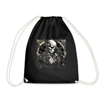 Crâne Crâne Crânes Crâne Squelette - Sac de sport léger - noir - Devant