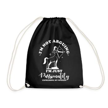 Zodiac sign Sagittarius Astrology Horoscope - Drawstring Bag - black - Front
