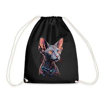 Mignon Pastel Goth Spyhnx Cat Breed Pet Lover - Sac de sport léger - noir - Devant