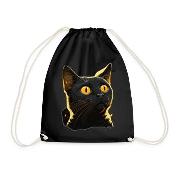 Cute Bombay Cat Breed Pet Lover - Drawstring Bag - black - Front