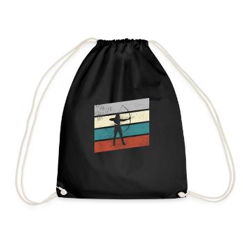Archery Retro - Drawstring Bag - black - Front