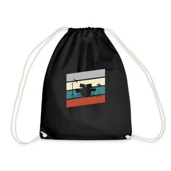 Batterie Rétro - Sac de sport léger - noir - Devant