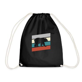 Ours Rétro - Sac de sport léger - noir - Devant