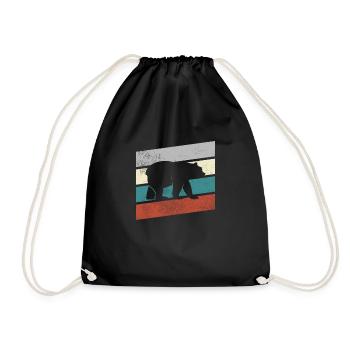 Ours Rétro - Sac de sport léger - noir - Devant