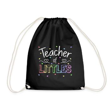 Teacher Of Littles Daycare Pre-k Kindergarten - Drawstring Bag - black - Front