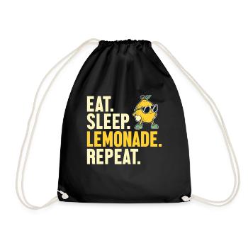 Eat Sleep Lemonade Repeat Lemonade Lover - Drawstring Bag - black - Front