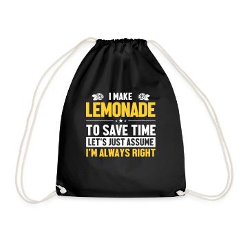 Faire de la limonade Supposons que j’ai raison Limonade - Sac de sport léger - noir - Devant