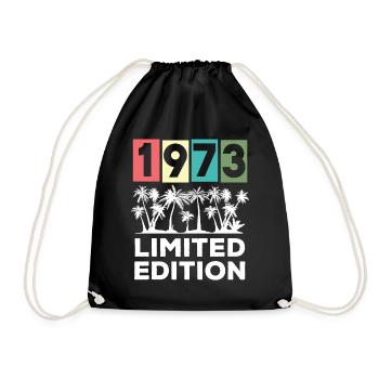 50th Birthday Vintage 1973 Limited Edition - Drawstring Bag - black - Front