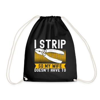 Electrician Electronics Technician - Drawstring Bag - black - Front