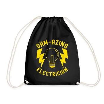 Electrician Electronics Technician - Drawstring Bag - black - Front