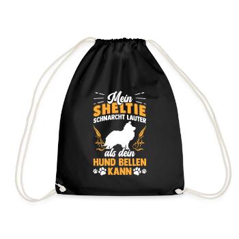 Shetland Sheepdog schnarcht lauter Sheltie - Turnbeutel - Schwarz - Vorne
