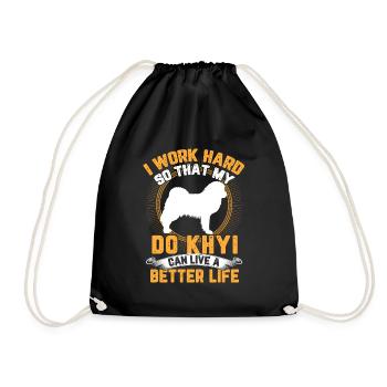 Work for my Do Khyi Tibetan Mastiff - Drawstring Bag - black - Front