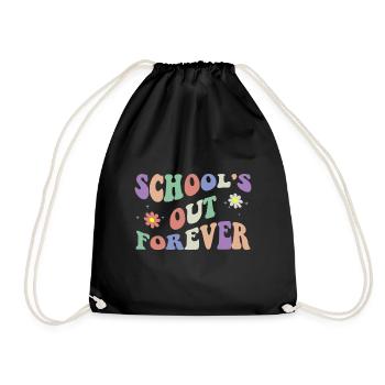School's Out Forever Teacher Retirement Boho - Turnbeutel - Schwarz - Vorne