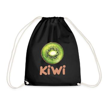 Kiwi für einen Kiwi Liebhaber - Turnbeutel - Schwarz - Vorne